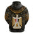 Pharaoh King Tut Egypt Hoodie with Hieroglyphic Gold Pattern