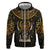Pharaoh King Tut Egypt Hoodie with Hieroglyphic Gold Pattern