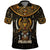 Pharaoh King Tut Egypt Polo Shirt with Hieroglyphic Gold Pattern