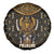 Pharaoh King Tut Egypt Spare Tire Cover with Hieroglyphic Gold Pattern