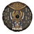 Pharaoh King Tut Egypt Spare Tire Cover with Hieroglyphic Gold Pattern
