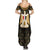 Pharaoh King Tut Egypt Summer Maxi Dress with Hieroglyphic Gold Pattern