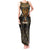 Pharaoh King Tut Egypt Tank Maxi Dress with Hieroglyphic Gold Pattern