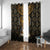 Pharaoh King Tut Egypt Window Curtain with Hieroglyphic Gold Pattern