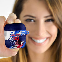 Personalized Japan Football AirPods Case Kitsune Samurai Mascot - Traditional Wave Heritage