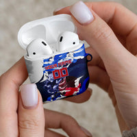Personalized Japan Football AirPods Case Kitsune Samurai Mascot - Traditional Wave Heritage
