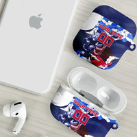 Personalized Japan Football AirPods Case Kitsune Samurai Mascot - Traditional Wave Heritage