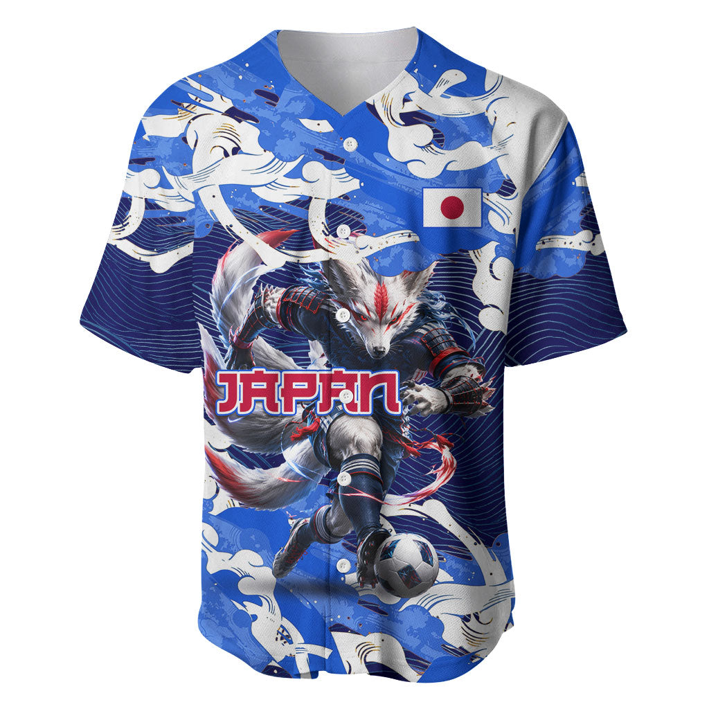 Personalized Japan Football Baseball Jersey Kitsune Samurai Mascot - Traditional Wave Heritage