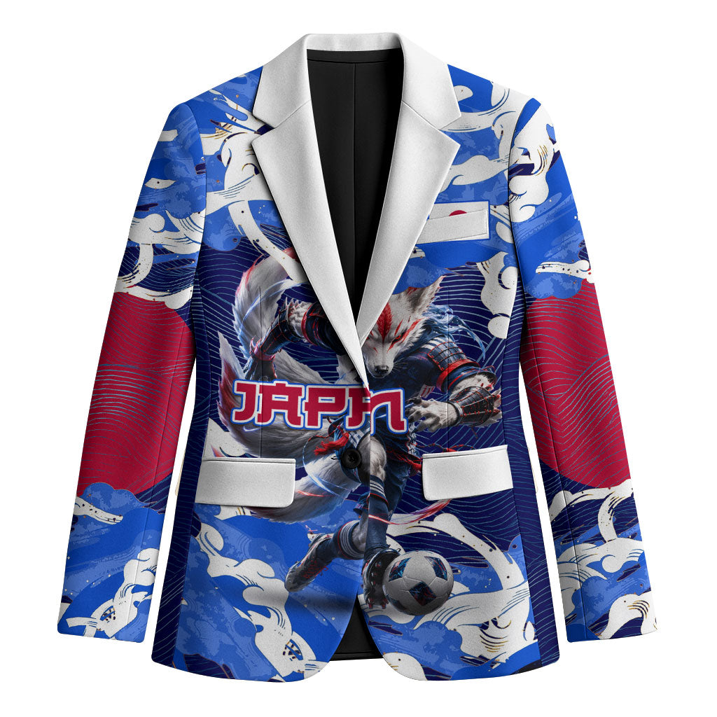 Personalized Japan Football Blazer Kitsune Samurai Mascot - Traditional Wave Heritage