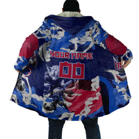 Personalized Japan Football Cloak Kitsune Samurai Mascot - Traditional Wave Heritage