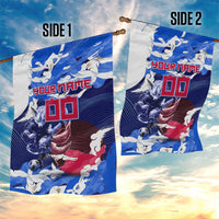 Personalized Japan Football Garden Flag Kitsune Samurai Mascot - Traditional Wave Heritage