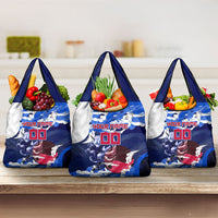 Personalized Japan Football Grocery Bag Kitsune Samurai Mascot - Traditional Wave Heritage