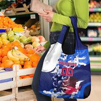 Personalized Japan Football Grocery Bag Kitsune Samurai Mascot - Traditional Wave Heritage