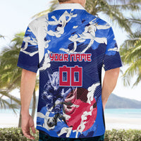 Personalized Japan Football Hawaiian Shirt Kitsune Samurai Mascot - Traditional Wave Heritage
