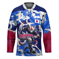Personalized Japan Football Hockey Jersey Kitsune Samurai Mascot - Traditional Wave Heritage