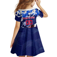 Personalized Japan Football Kid Short Sleeve Dress Kitsune Samurai Mascot - Traditional Wave Heritage