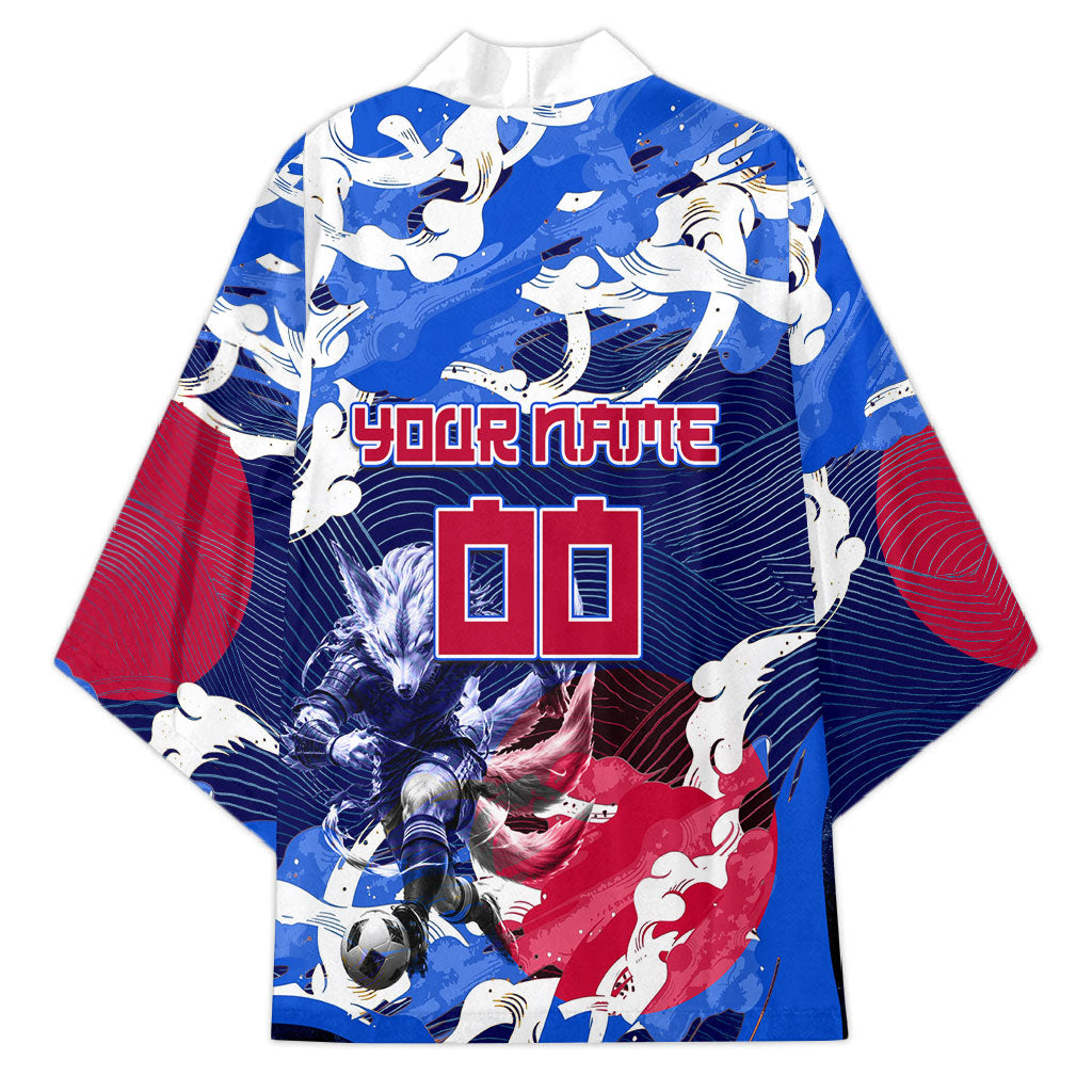 Personalized Japan Football Kimono Kitsune Samurai Mascot - Traditional Wave Heritage