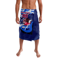 Personalized Japan Football Lavalava Kitsune Samurai Mascot - Traditional Wave Heritage