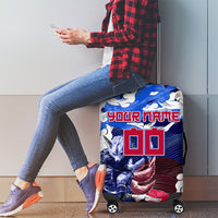 Personalized Japan Football Luggage Cover Kitsune Samurai Mascot - Traditional Wave Heritage