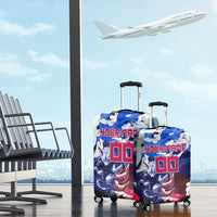 Personalized Japan Football Luggage Cover Kitsune Samurai Mascot - Traditional Wave Heritage