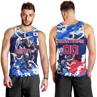 Personalized Japan Football Men Tank Top Kitsune Samurai Mascot - Traditional Wave Heritage