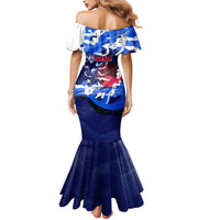 Personalized Japan Football Mermaid Dress Kitsune Samurai Mascot - Traditional Wave Heritage