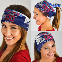 Personalized Japan Football Neck Gaiter Kitsune Samurai Mascot - Traditional Wave Heritage