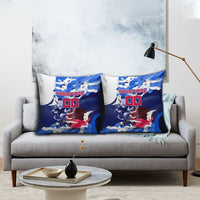 Personalized Japan Football Pillow Cover Kitsune Samurai Mascot - Traditional Wave Heritage