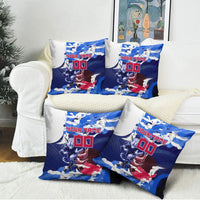 Personalized Japan Football Pillow Cover Kitsune Samurai Mascot - Traditional Wave Heritage