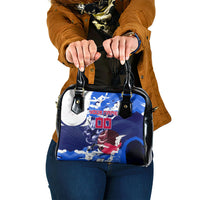 Personalized Japan Football Shoulder Handbag Kitsune Samurai Mascot - Traditional Wave Heritage