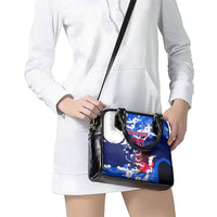 Personalized Japan Football Shoulder Handbag Kitsune Samurai Mascot - Traditional Wave Heritage