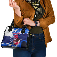 Personalized Japan Football Shoulder Handbag Kitsune Samurai Mascot - Traditional Wave Heritage