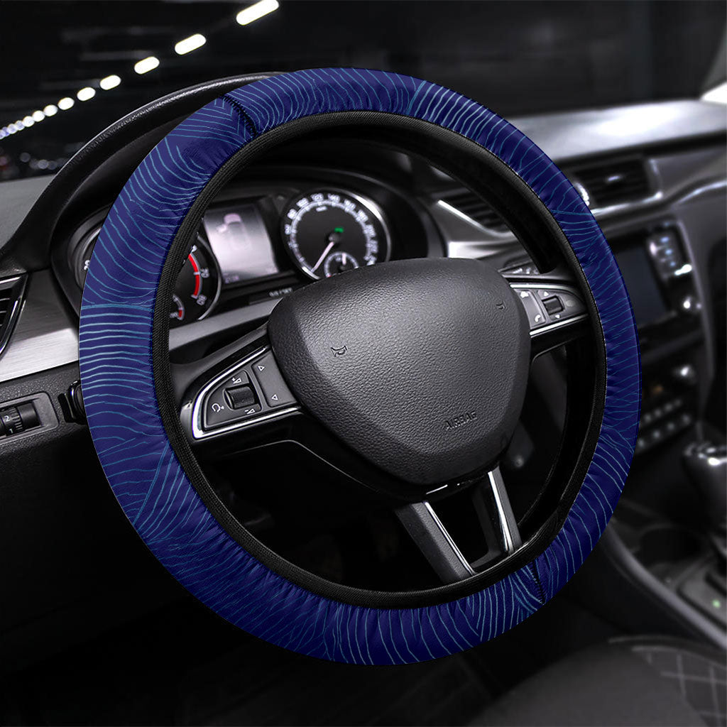 Japan Football Steering Wheel Cover Kitsune Samurai Mascot - Traditional Wave Heritage