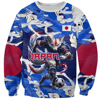 Personalized Japan Football Sweatshirt Kitsune Samurai Mascot - Traditional Wave Heritage