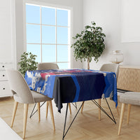 Personalized Japan Football Tablecloth Kitsune Samurai Mascot - Traditional Wave Heritage