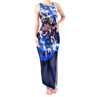 Personalized Japan Football Tank Maxi Dress Kitsune Samurai Mascot - Traditional Wave Heritage