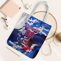Personalized Japan Football Tote Bag Kitsune Samurai Mascot - Traditional Wave Heritage