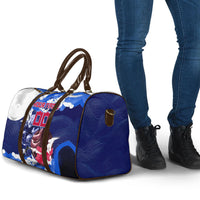 Personalized Japan Football Travel Bag Kitsune Samurai Mascot - Traditional Wave Heritage
