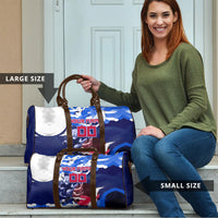Personalized Japan Football Travel Bag Kitsune Samurai Mascot - Traditional Wave Heritage