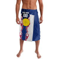 Personalized Japan Football Kitsune Mascot Lavalava Samurai Blue Chrysanthemum Flame