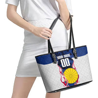 Personalized Japan Football Kitsune Mascot Leather Tote Bag Samurai Blue Chrysanthemum Flame