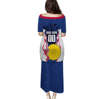 Personalized Japan Football Kitsune Mascot Puletasi Samurai Blue Chrysanthemum Flame
