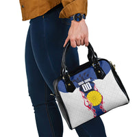 Personalized Japan Football Kitsune Mascot Shoulder Handbag Samurai Blue Chrysanthemum Flame