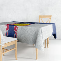 Personalized Japan Football Kitsune Mascot Tablecloth Samurai Blue Chrysanthemum Flame