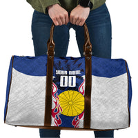 Personalized Japan Football Kitsune Mascot Travel Bag Samurai Blue Chrysanthemum Flame