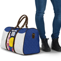 Personalized Japan Football Kitsune Mascot Travel Bag Samurai Blue Chrysanthemum Flame