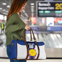 Personalized Japan Football Kitsune Mascot Travel Bag Samurai Blue Chrysanthemum Flame