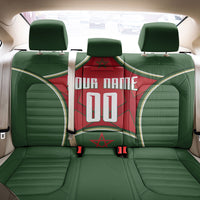 Personalized Morocco Football Atlas Lion Back Car Seat Cover Moroccan Star National Flag