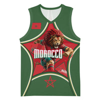 Personalized Morocco Football Atlas Lion Basketball Jersey Moroccan Star National Flag