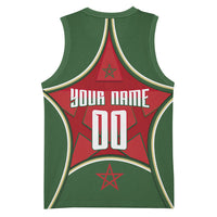 Personalized Morocco Football Atlas Lion Basketball Jersey Moroccan Star National Flag